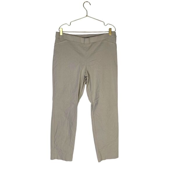 Briggs Womens‎ Beige Pull On Elastic Waist Straight Legs Pants Size 16 528 - Picture 1 of 9